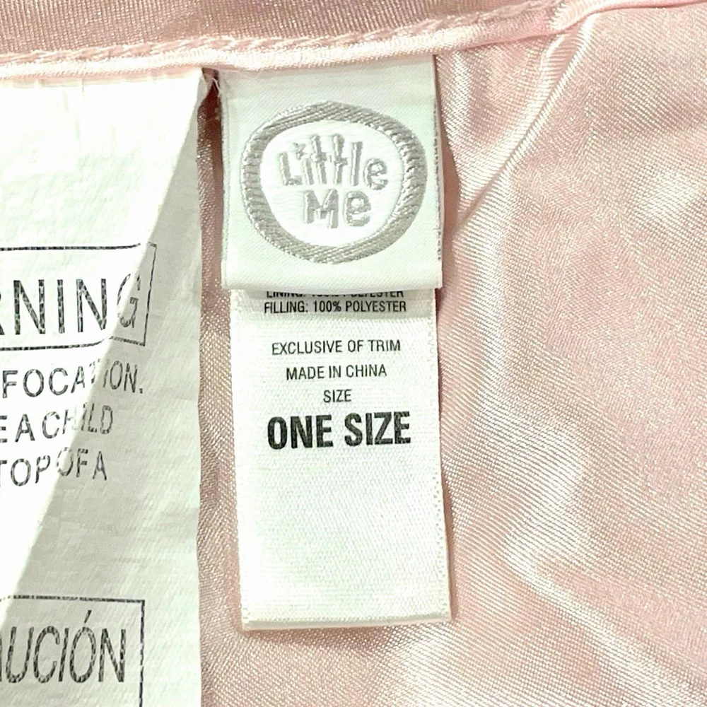 Little Me So Soft White Satin Trim Backing Baby Blanket Security Lovey